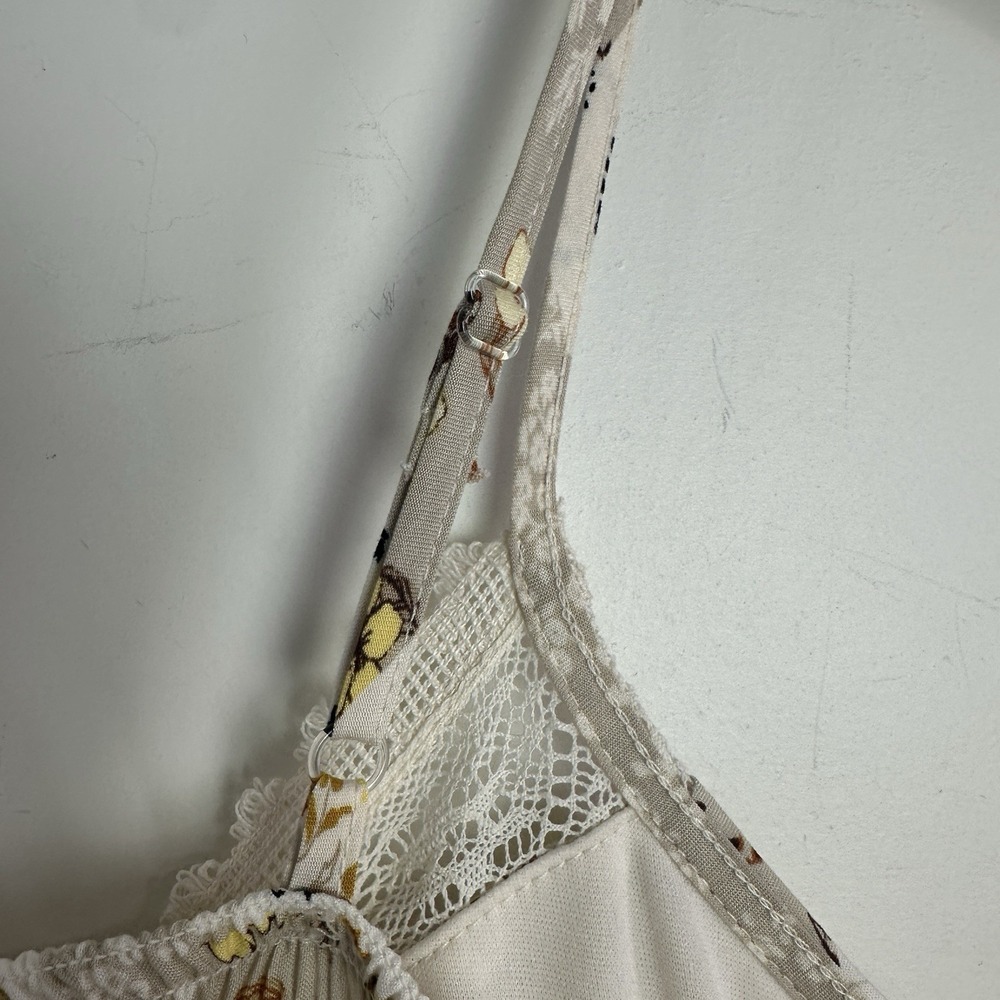 Y2K No Boundaries Smocked Floral Babydoll Top Cottagecore M Aystemtrical Fairy - Picture 7 of 11